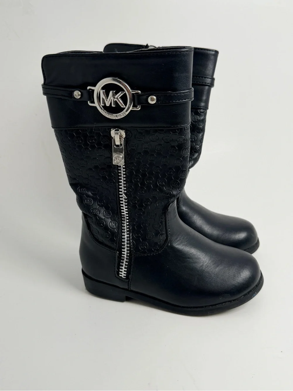 Michael Kors Black Kids Logo Mid-Calf Boots